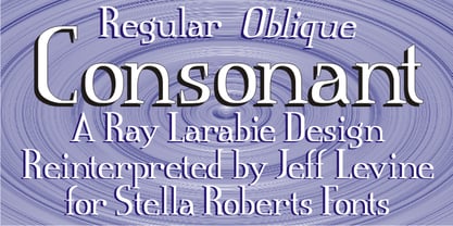 Consonant SRF Font Poster 1