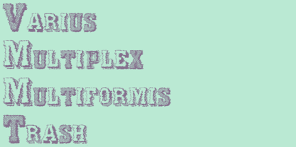 Varius Multiplex Multiformis Font Poster 3