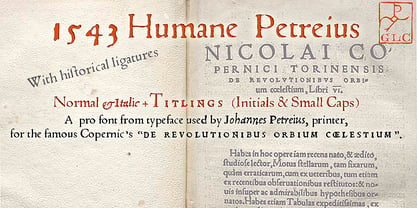 1543 Humane Petreius Font Poster 1