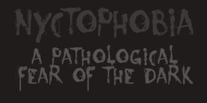 Nyctophobia Font Poster 2