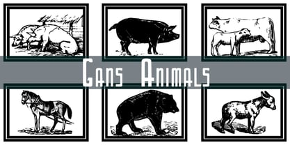 Gans Animals Font Poster 1