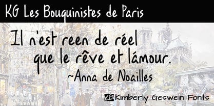 KG Les Bouquinistes De Paris Font Poster 1
