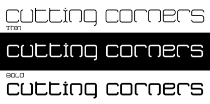 Cutting Corners Font Poster 1