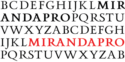 Miranda Pro Font Poster 1