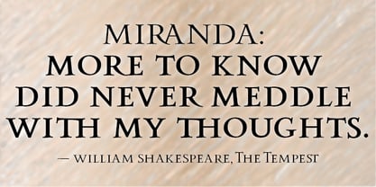 Miranda Pro Font Poster 2