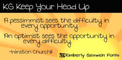 KG Keep Your Head Up Font Poster 1