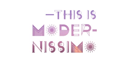 Modernissimo Font Poster 3