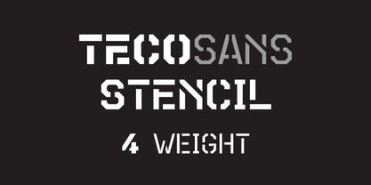 TecoSans Stencil Fuente Póster 1