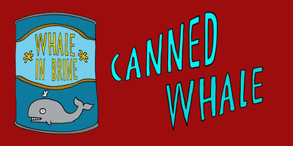 Canned Whale Font Poster 1