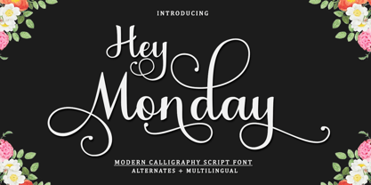 Hey Monday Font Poster 1