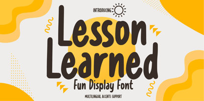 Lesson Learned Font Poster 1