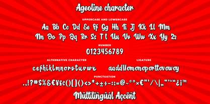 Ageoline Font Poster 8