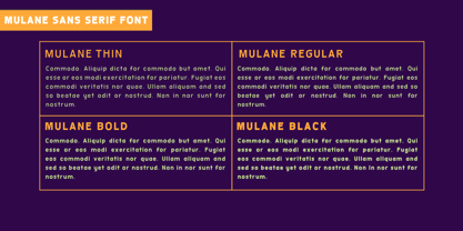 Mulane Font Poster 2