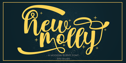 New Molly Script Font Poster 7