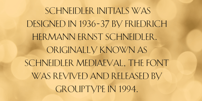 Schneidler Initials Font Poster 5