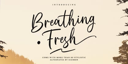 Breathing Fresh Font Poster 1