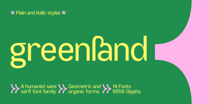 SK Greenland Font Poster 1