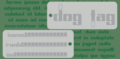 Dog Tag Font Poster 1