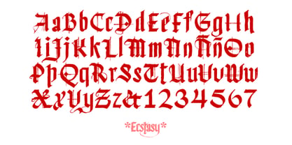 Ecstasy Font Poster 1