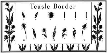 Thistle Borders Font Poster 3