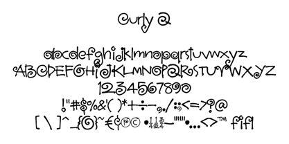 Curly Q Font Poster 2