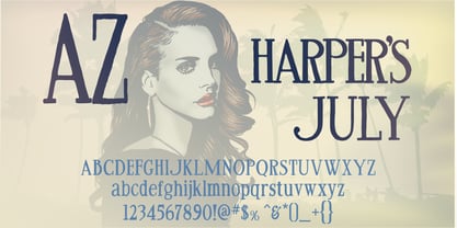 AZ Harpers July Font Poster 1