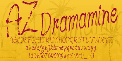 AZ Dramamine Font Poster 2