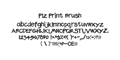 Plz Print Brush Fuente Póster 2