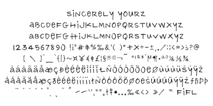 Sincerely Yourz Font Poster 2