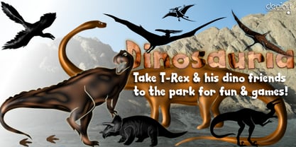 Dinosauria Font Poster 1