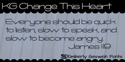 KG Change This Heart Font Poster 1