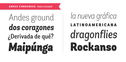 Andes Condensed Font Poster 4