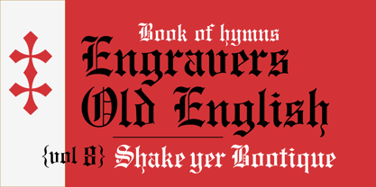 Monotype Engravers Old English Font Poster 1