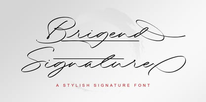 Brigend Signature Font Poster 10