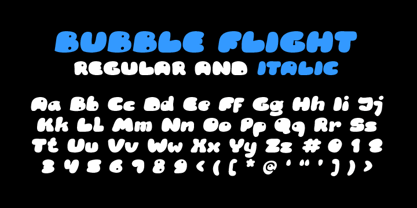 RB Bubble Flight Font Poster 2