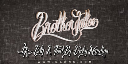 Brother Tattoo Font Poster 1