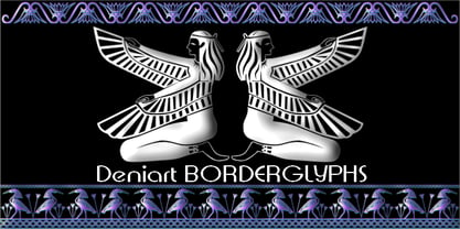 Border Glyphs Font Poster 2