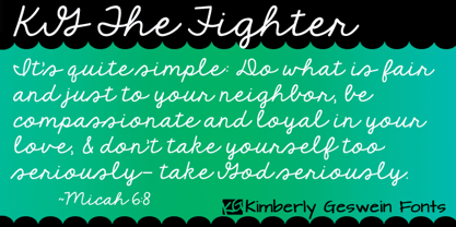 KG The Fighter Font Poster 1