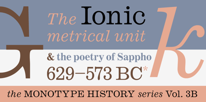 Monotype Ionic Font Poster 1