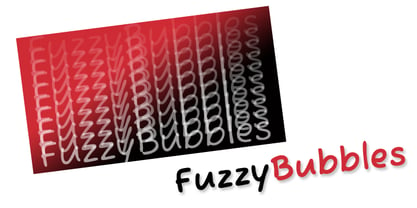 Fuzzy Bubbles Font Poster 1