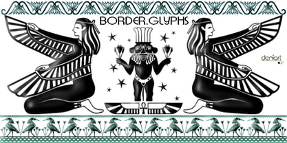 Border Glyphs Font Poster 1