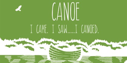 Canoe Handwriting Fuente Póster 1