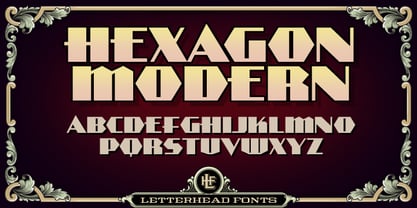 LHF Hexagon Modern Font Poster 1