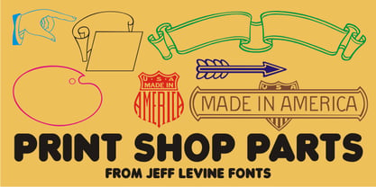 Print Shop Parts JNL Font Poster 1