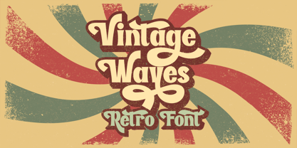 Vintage Waves Fuente Póster 1