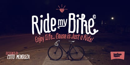 Ride my Bike Font Poster 1