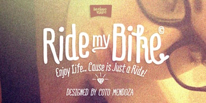 Ride my Bike Font Poster 8