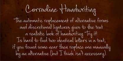 Corradine Handwriting Fuente Póster 1