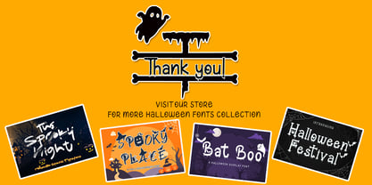 Creepy Halloween Monogram Fuente Póster 12