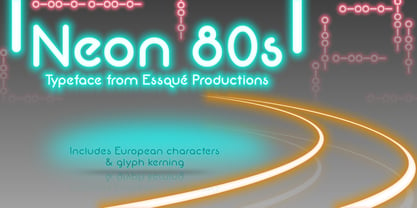 Neon 80s Font Poster 1